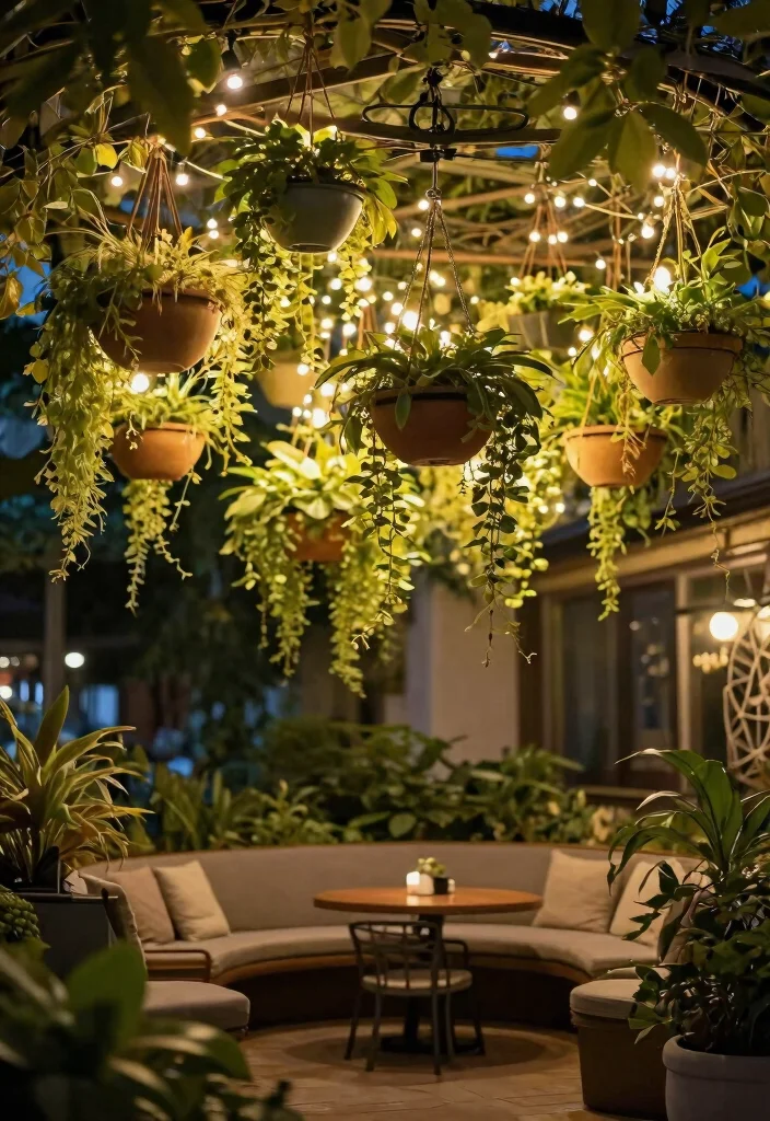 12 Patio Lights String Ideas Planter Combos That Hide Extension Cords - 7. Floating Planters with Underlighting 1