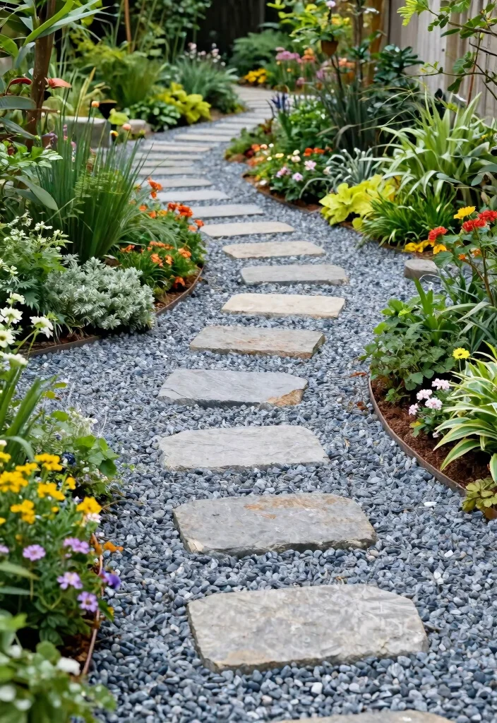 12 Pea Gravel Patio Ideas That Stay in Place Without Edging - 6. Pea Gravel as Pathways 1