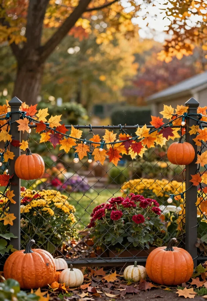 14 Chain Link Fence Ideas That Actually Look Good on a Budget - 10. Seasonal Decorations 1