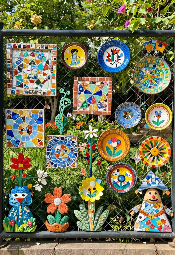 14 Chain Link Fence Ideas That Actually Look Good on a Budget - 7. DIY Art Installations 1