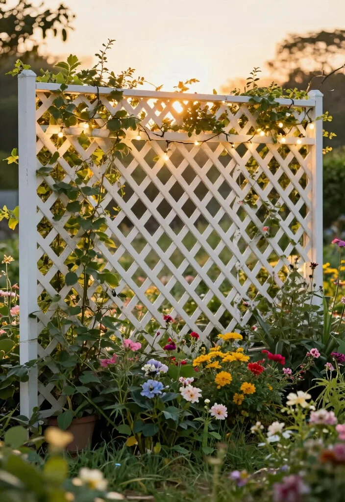 14 Chain Link Fence Ideas That Actually Look Good on a Budget - 8. Lattice Extensions 1