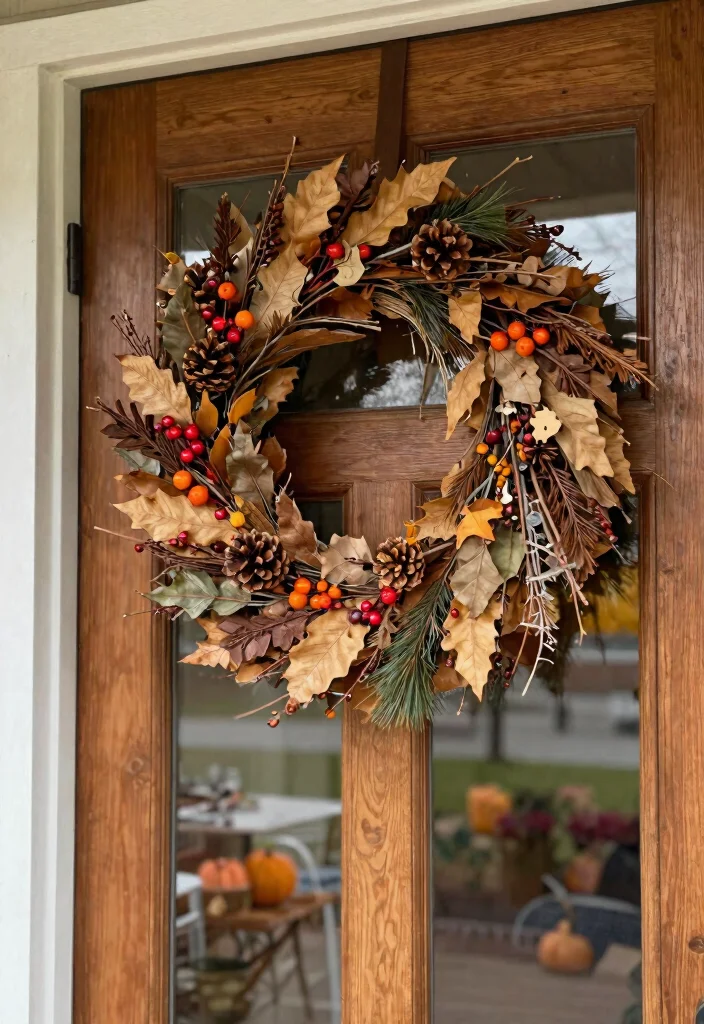 14 Fall Porch Decorating Ideas That Last Through Thanksgiving - 11. Handmade Wreaths 1