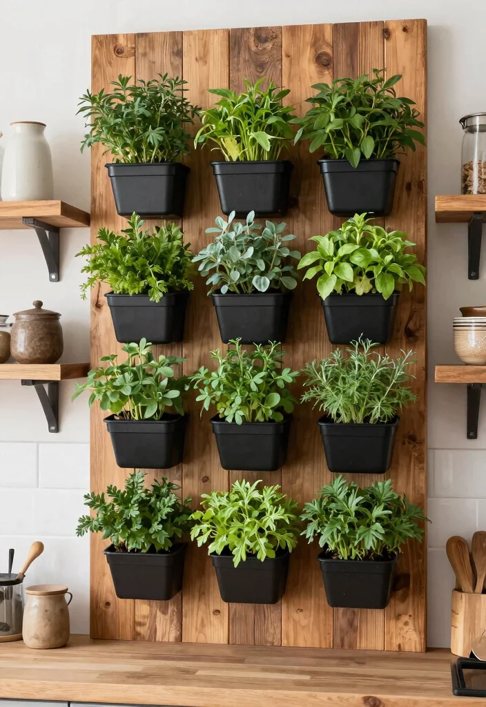 14 Farmhouse Kitchen Backsplash Ideas on a Budget - 11. Vertical Garden Backsplash 1