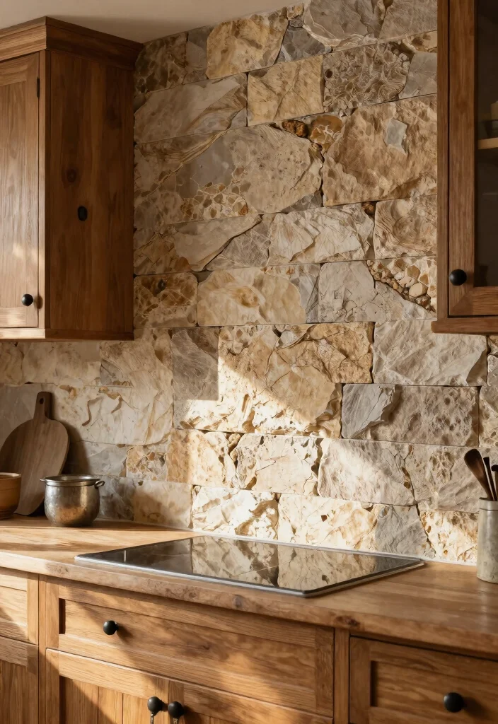 14 Farmhouse Kitchen Backsplash Ideas on a Budget - 14. Natural Stone Slabs 1