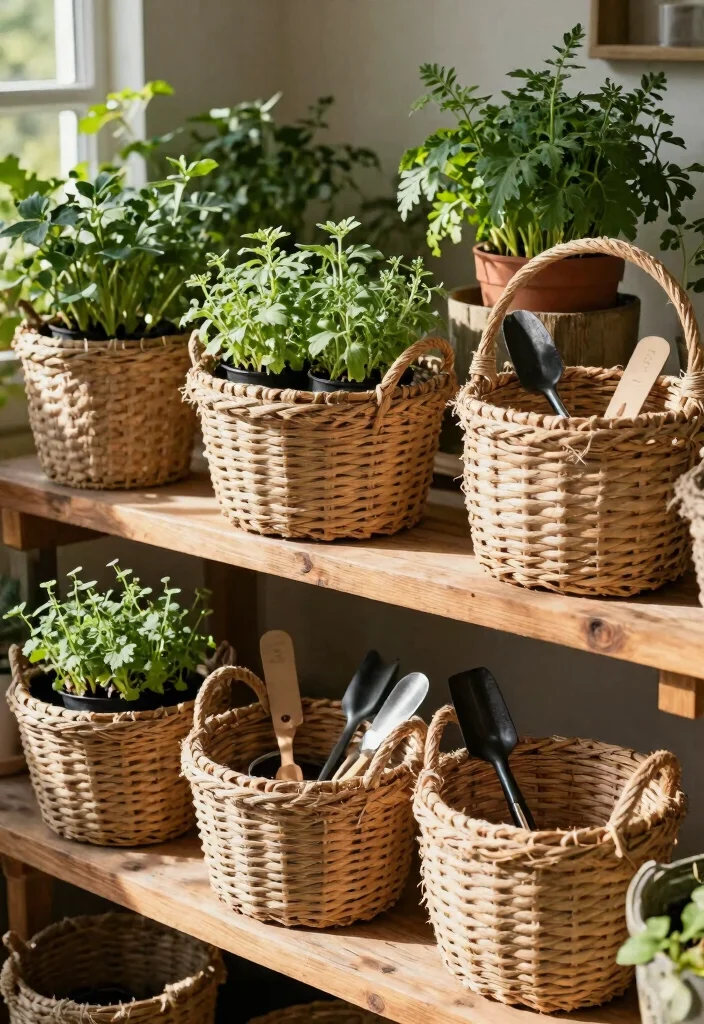 14 French Farmhouse Decor Ideas That Feel Authentic Not Over-Styled - 7. Woven Baskets for Storage and Display 1
