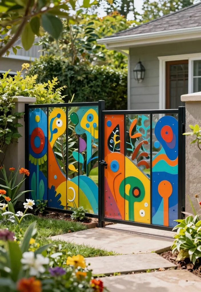 14 Front Yard Fence Ideas That Boost Curb Appeal Without Breaking Code - 11. Custom Art Fencing 1