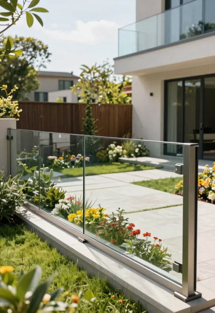 14 Front Yard Fence Ideas That Boost Curb Appeal Without Breaking Code - 14. Elegant Glass Fencing 1