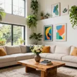 14 High Ceiling Wall Decor Living Room Ideas That Don't Feel Empty