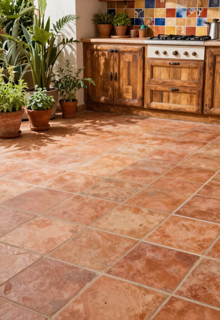 14 Mexican Farmhouse Decor Ideas That Work in Any Climate - 4. Terracotta Tiles 1
