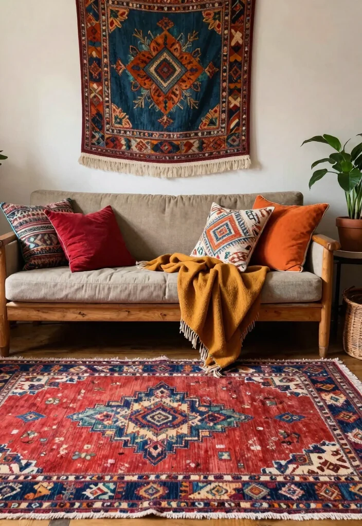 14 Mexican Farmhouse Decor Ideas That Work in Any Climate - 5. Colorful Textiles 1