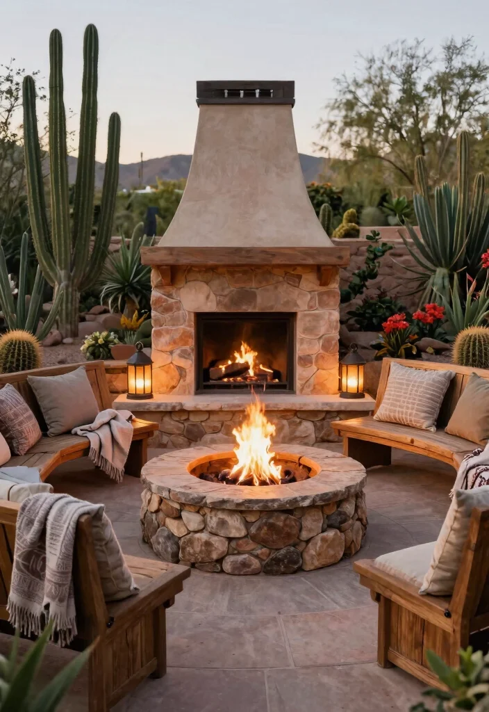 14 Mexican Farmhouse Decor Ideas That Work in Any Climate - 6. Outdoor Fire Pit 1