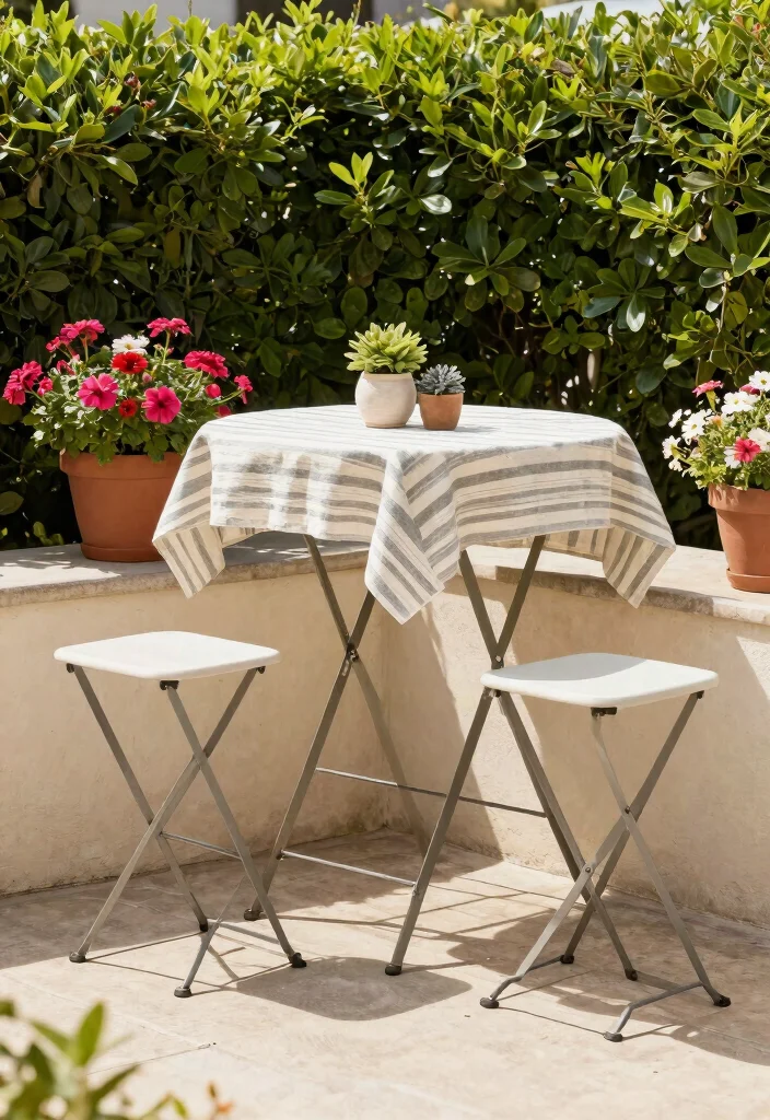 14 Outdoor Bar Table Ideas That Seat More Without Taking Over - 1. Compact Collapsible Bar Tables 1
