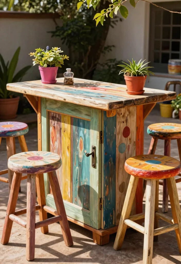 14 Outdoor Bar Table Ideas That Seat More Without Taking Over - 14. Creative DIY Bar Tables 1