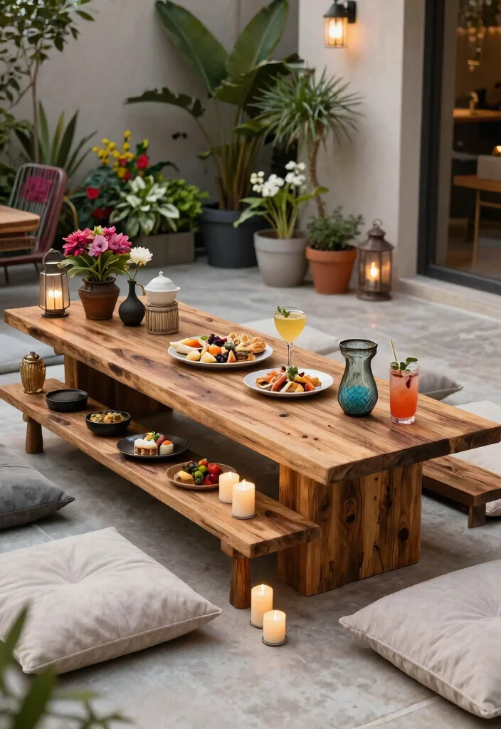 14 Outdoor Bar Table Ideas That Seat More Without Taking Over - 4. Multi-Level Outdoor Tables 1