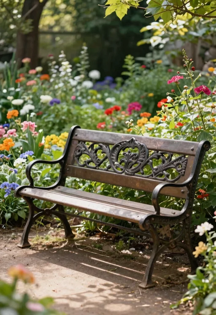 14 Patio Bench Ideas That Fit Tight Corners and Narrow Spaces - 10. Vintage Park Benches 1