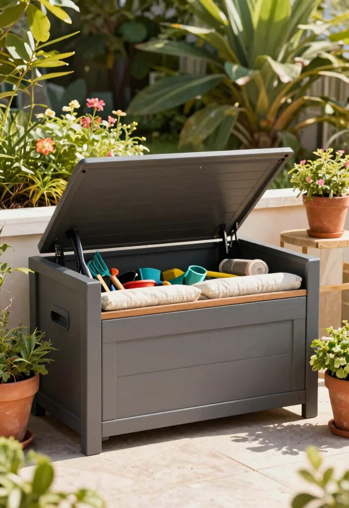 14 Patio Bench Ideas That Fit Tight Corners and Narrow Spaces - 4. Storage Benches 1