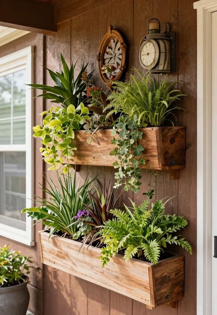 14 Porch Planter Box Ideas That Stay Watered and Boost Curb Appeal - 7. Vertical Wall Garden Planter 1