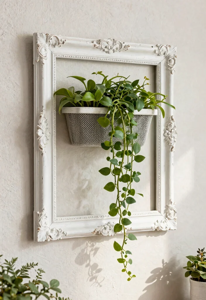 14 Wall Planter Ideas for Vertical Gardens on Tight Budgets - 4. Frame Planters with Mesh 1
