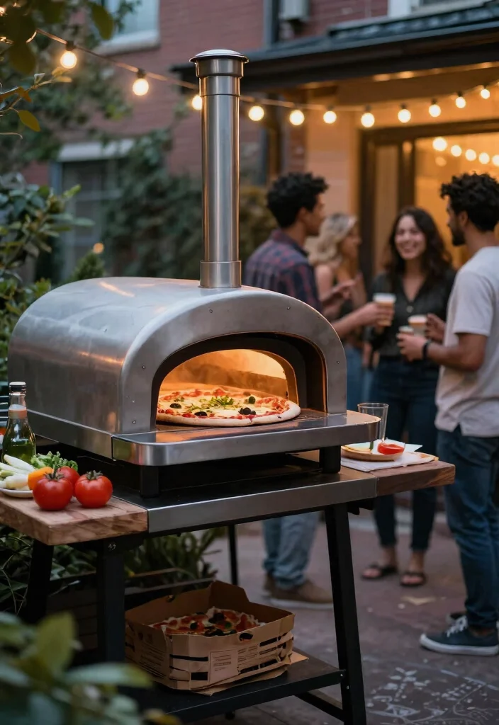 15 Compact Grill Ideas for Small Patios that are Perfect for Urban Gardens - 11. Attractive Pizza Oven for Unique Cooking 1