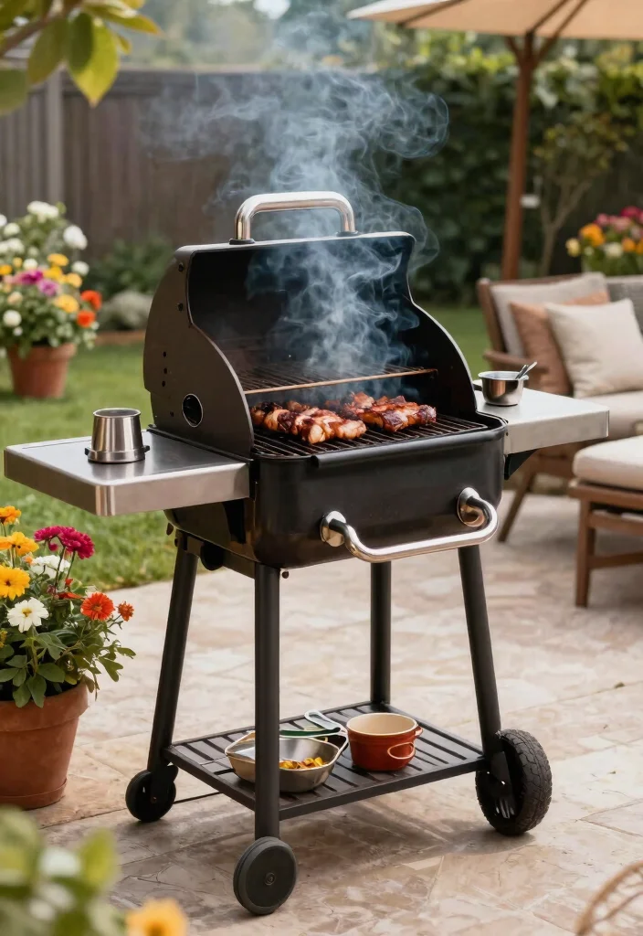 15 Compact Grill Ideas for Small Patios that are Perfect for Urban Gardens - 13. BBQ Grill with Side Smoker for Versatility 1