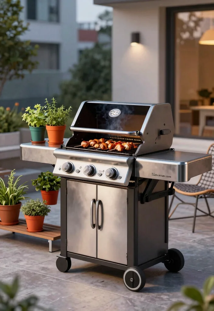 15 Compact Grill Ideas for Small Patios that are Perfect for Urban Gardens - 2. Compact Gas Grill for Quick Cooking 1
