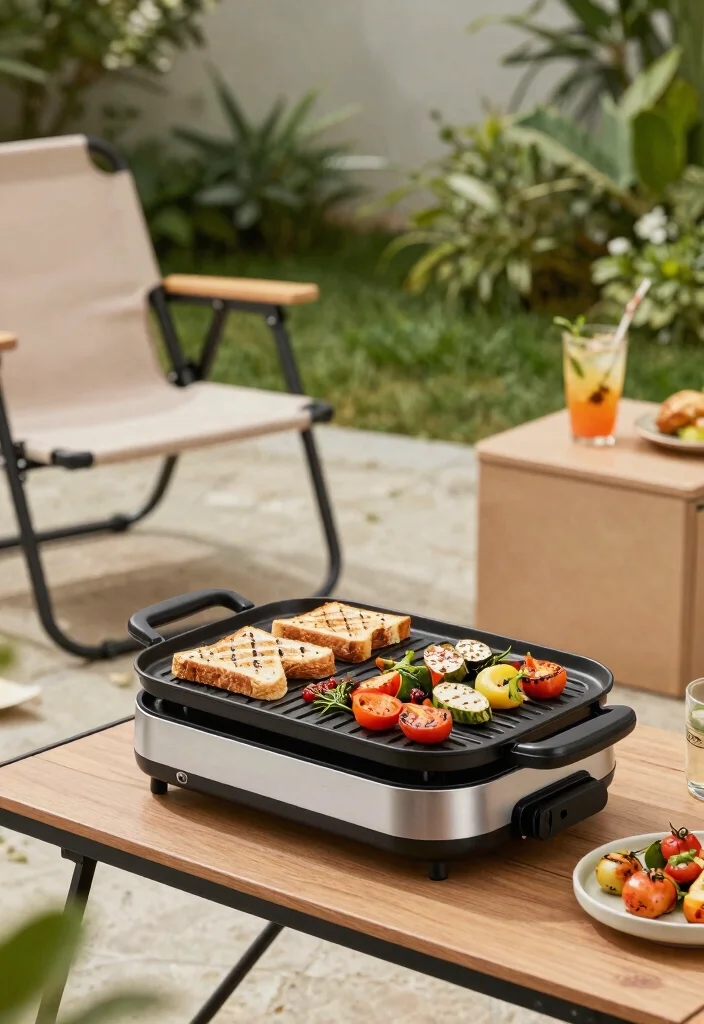 15 Compact Grill Ideas for Small Patios that are Perfect for Urban Gardens - 3. Electric Grill for Easy Indoor-Outdoor Cooking 1