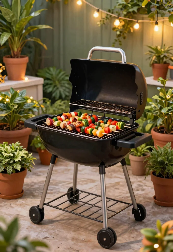 15 Compact Grill Ideas for Small Patios that are Perfect for Urban Gardens - 5. Vertical Grill for Saving Space 1