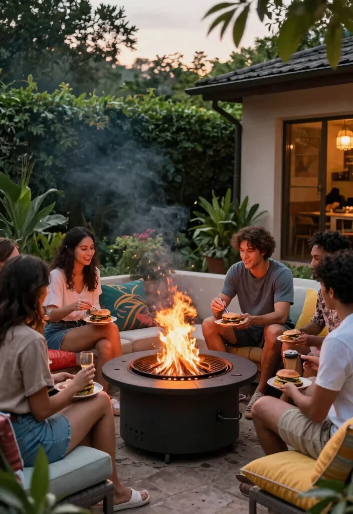 15 Compact Grill Ideas for Small Patios that are Perfect for Urban Gardens - 6. Fire Pit with Grilling Grate 1