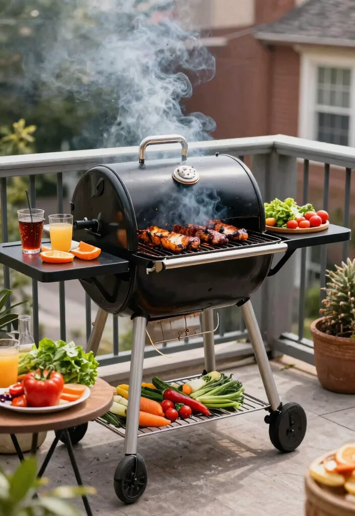 15 Compact Grill Ideas for Small Patios that are Perfect for Urban Gardens - 9. Barbecue Smoker for Flavor Lovers 1