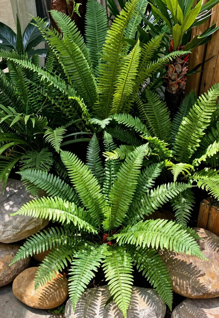 15 Fake Outdoor Plants for Landscaping That Actually Look Real Year-Round - 2. Faux Ferns for a Tropical Feel 1