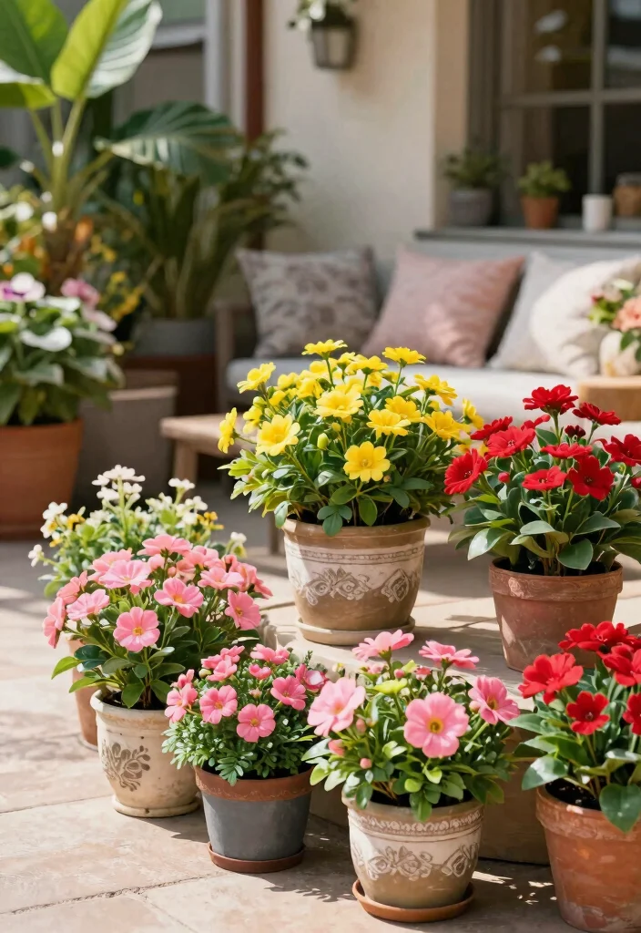 15 Fake Outdoor Plants for Landscaping That Actually Look Real Year-Round - 3. Stunning Artificial Flowering Plants 1