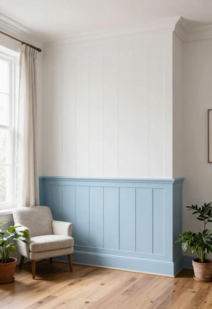 15 Farmhouse Crown Molding Concepts That Install Without a Miter Saw - 1. Simple Board and Batten Style 1