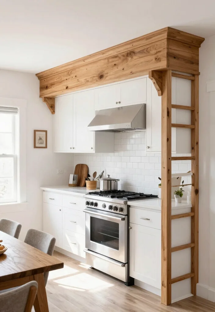 15 Farmhouse Crown Molding Concepts That Install Without a Miter Saw - 13. Farmhouse Ladder Molding 1