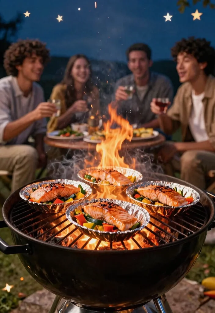 15 Fire Pit Grill Ideas That Let You Cook Over Open Flame - 3. Foil Packet Dinners: Easy and Delicious 1