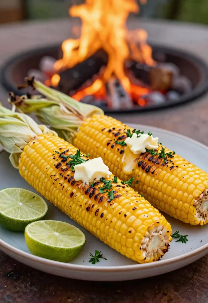 15 Fire Pit Grill Ideas That Let You Cook Over Open Flame - 5. Grilled Corn on the Cob: A Sweet Treat 1