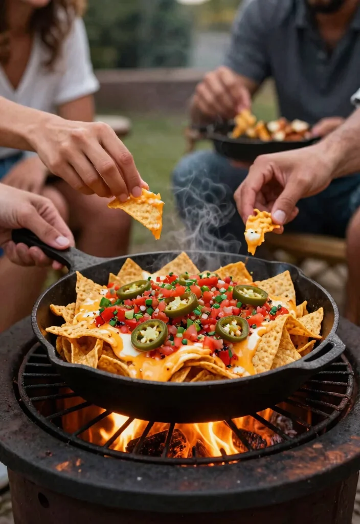 15 Fire Pit Grill Ideas That Let You Cook Over Open Flame - 7. Campfire Nachos: For the Ultimate Snack 1