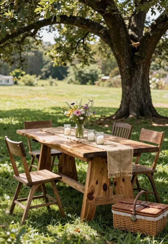 15 Large Farmhouse Table Concepts That Seat 8 Without Custom Build - 1. Reclaimed Wood Elegance 1