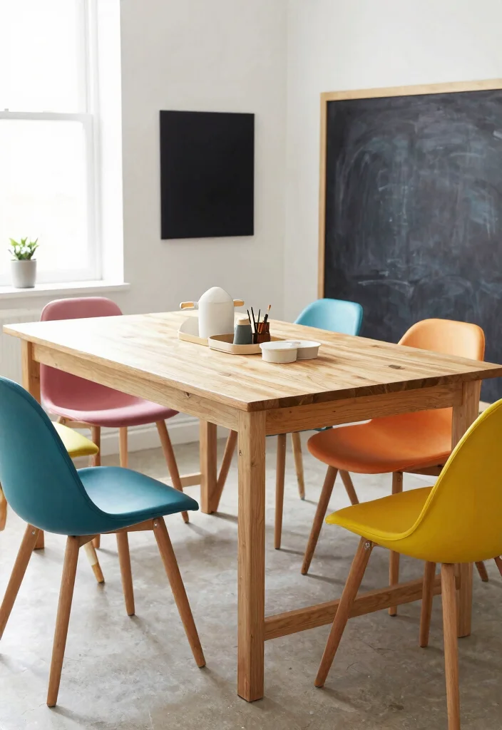 15 Large Farmhouse Table Concepts That Seat 8 Without Custom Build - 15. Multi-Use Farmhouse Table 1