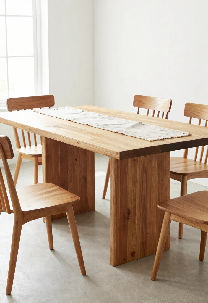 15 Large Farmhouse Table Concepts That Seat 8 Without Custom Build - 8. Two-Tone Timber Tables 1