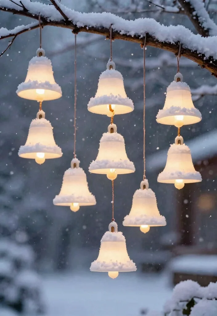 15 Outdoor Christmas Decorations for Yards That Stay Lit All Night - 11. Solar-Powered Christmas Bell Décor 1