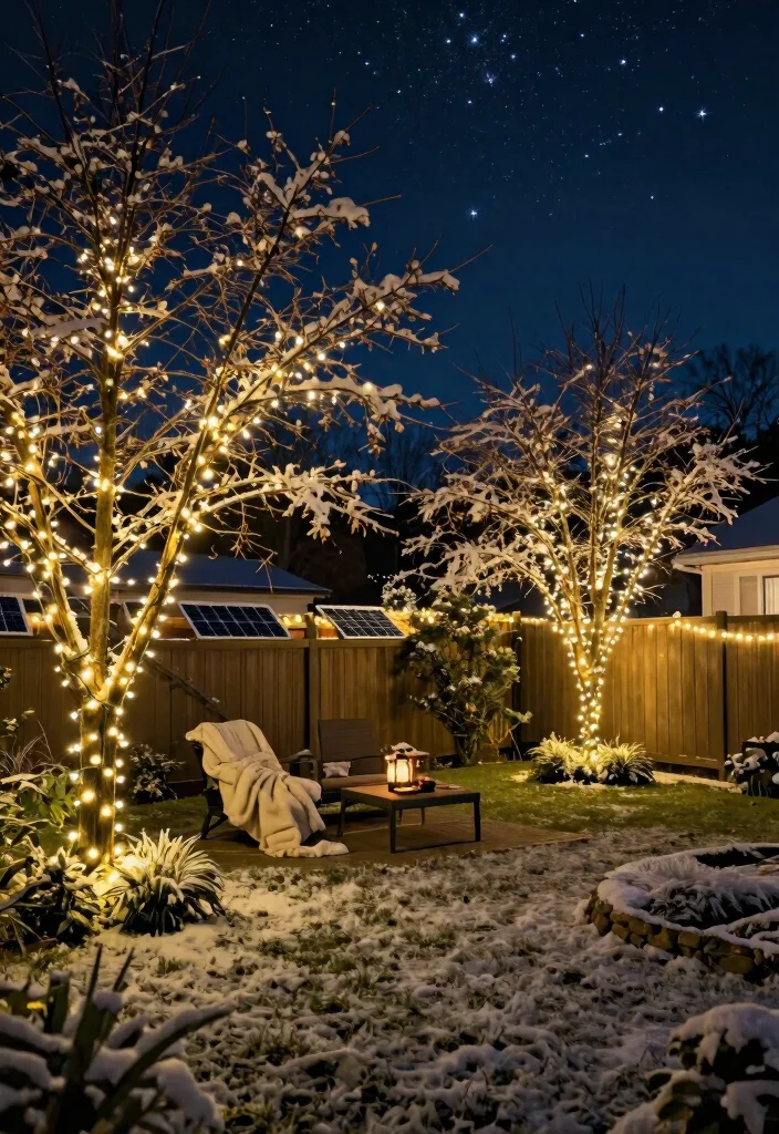 15 Outdoor Christmas Decorations for Yards That Stay Lit All Night - 2. Twinkling Solar String Lights 1
