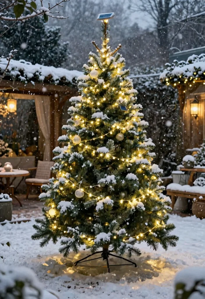 15 Outdoor Christmas Decorations for Yards That Stay Lit All Night - 4. Eco-Friendly Solar Christmas Trees 1