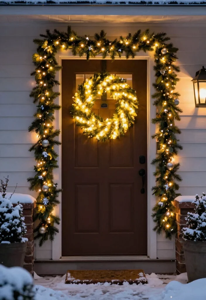 15 Outdoor Christmas Decorations for Yards That Stay Lit All Night - 5. Light-Up Holiday Wreaths 1