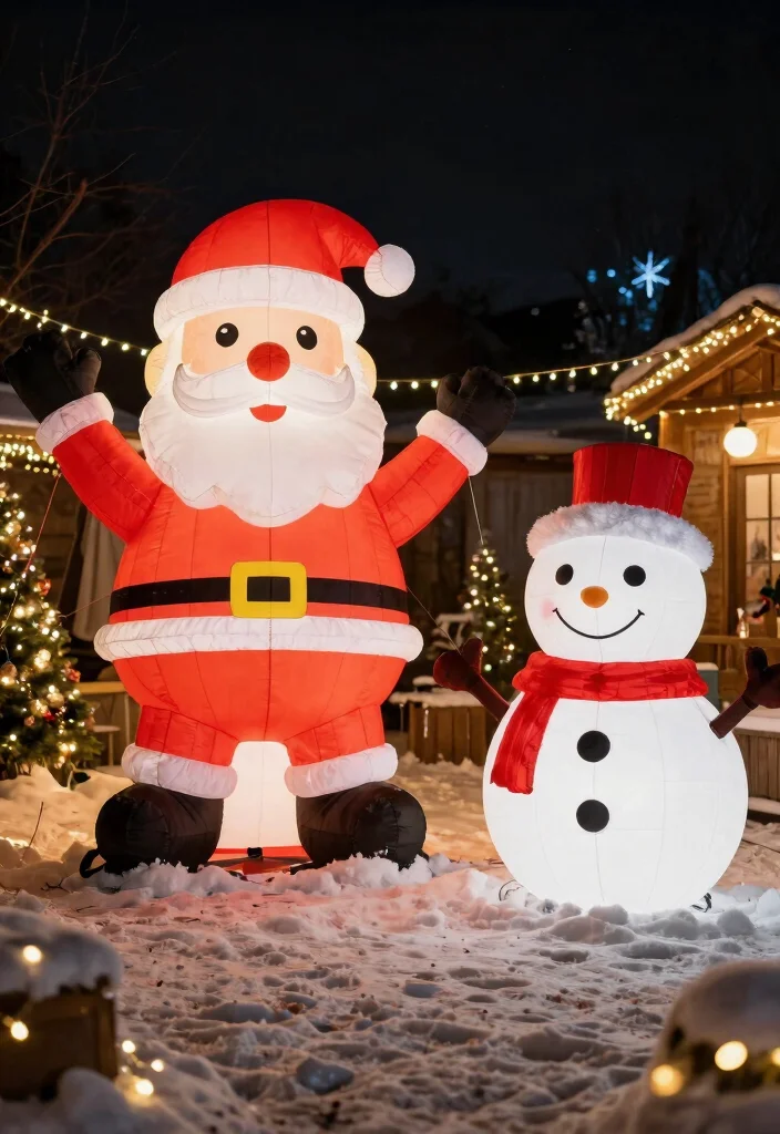 15 Outdoor Christmas Decorations for Yards That Stay Lit All Night - 6. Solar-Powered Outdoor Christmas Inflatables 1