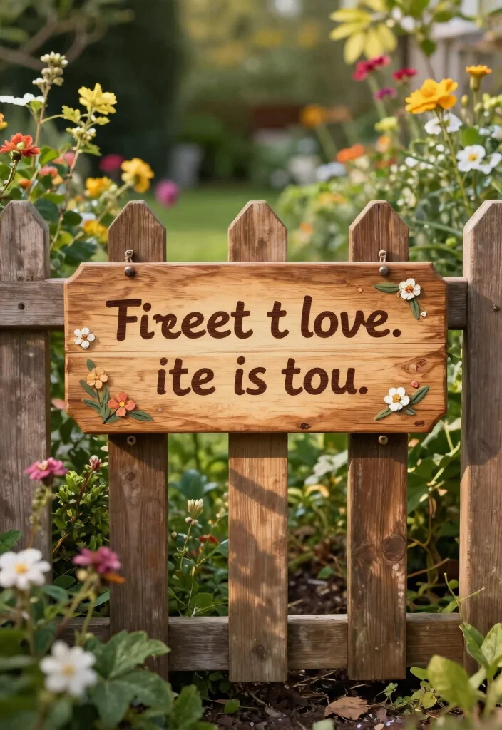 15 Outdoor Fence Decor Ideas That Boost Curb Appeal From the Street - 15. Customizable Fence Signs 1