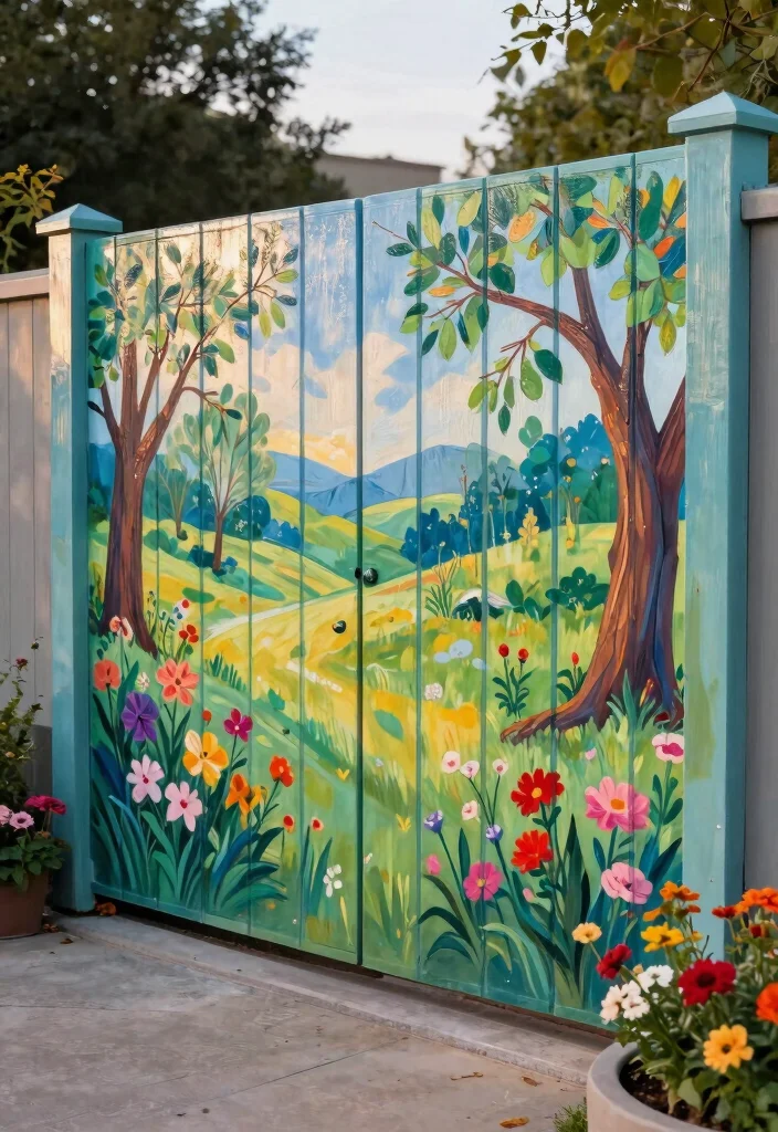 15 Outdoor Fence Decor Ideas That Boost Curb Appeal From the Street - 7. Artful Fence Panels 1