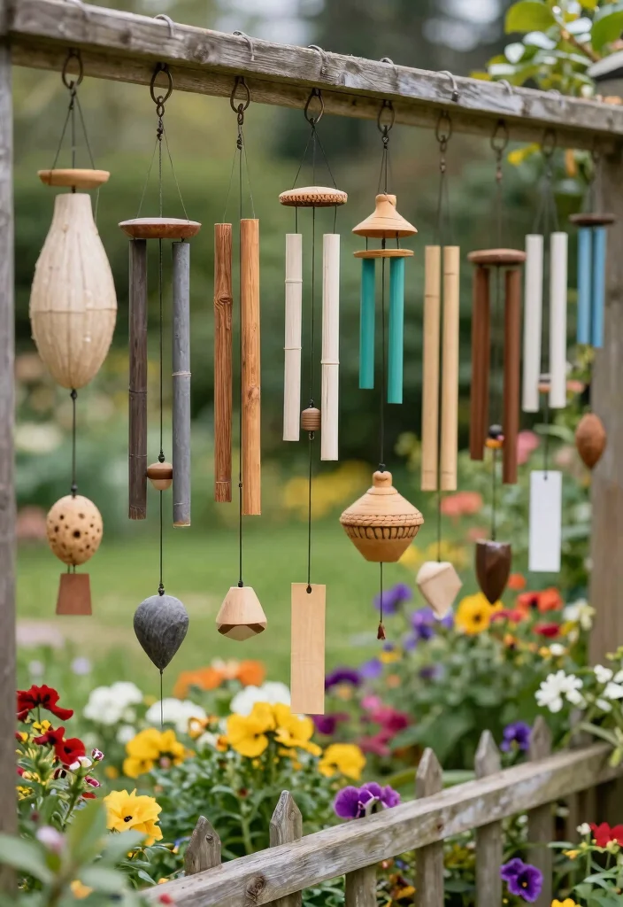15 Outdoor Fence Decor Ideas That Boost Curb Appeal From the Street - 8. Whimsical Wind Chimes 1