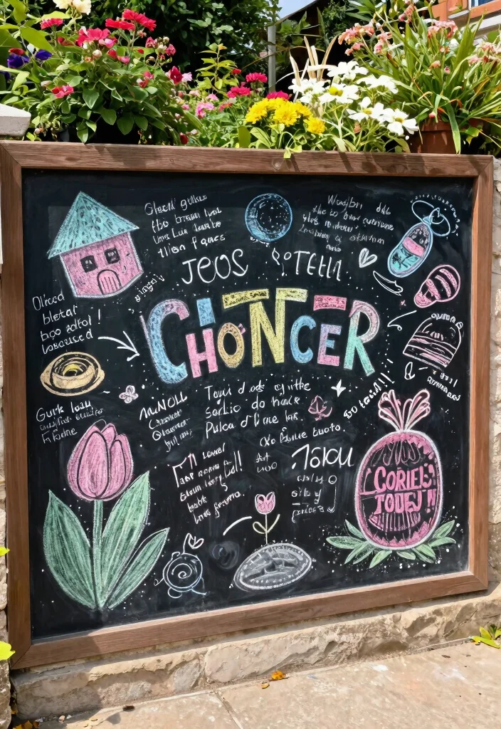 15 Outdoor Wall Art Garden Mural Ideas That Survive Rain - 10. Interactive Chalkboard Murals 1