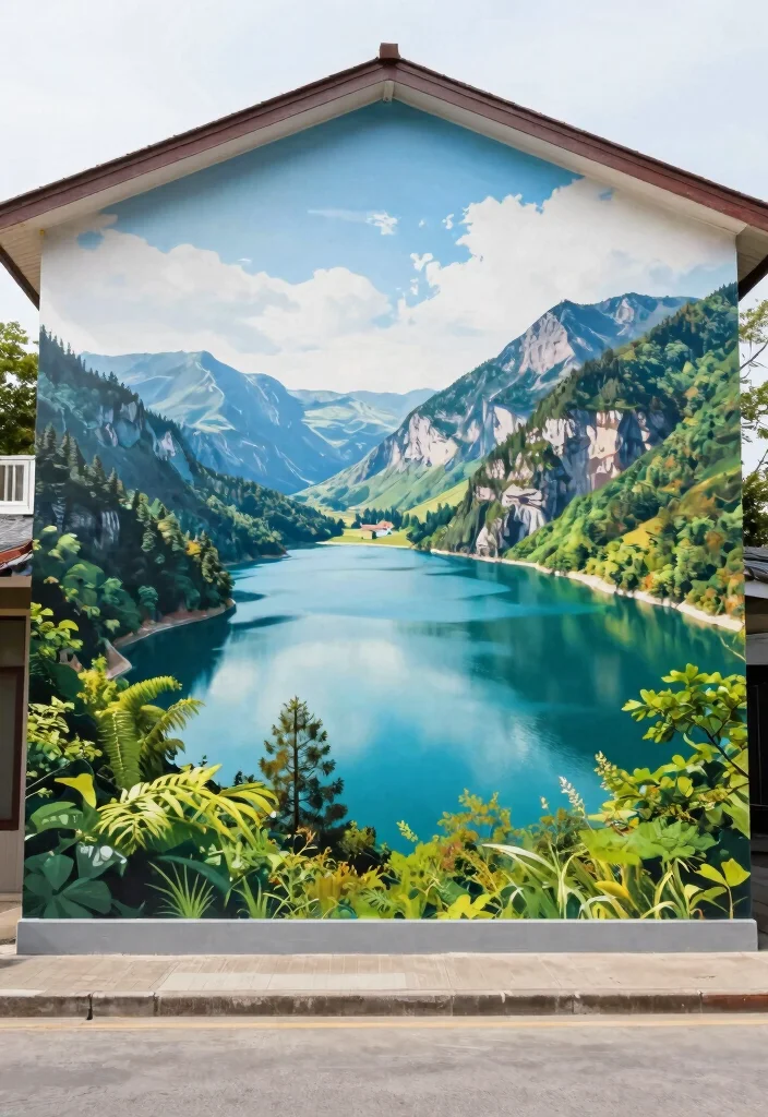15 Outdoor Wall Art Garden Mural Ideas That Survive Rain - 13. Photographic Murals 1