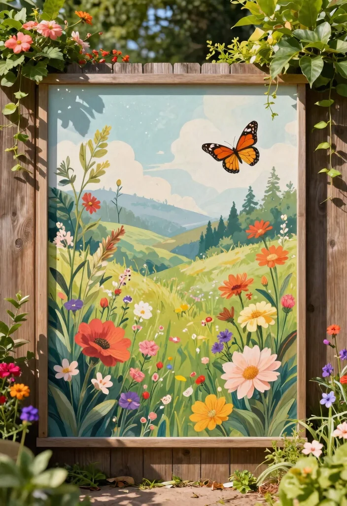 15 Outdoor Wall Art Garden Mural Ideas That Survive Rain - 2. Nature-Inspired Prints 1